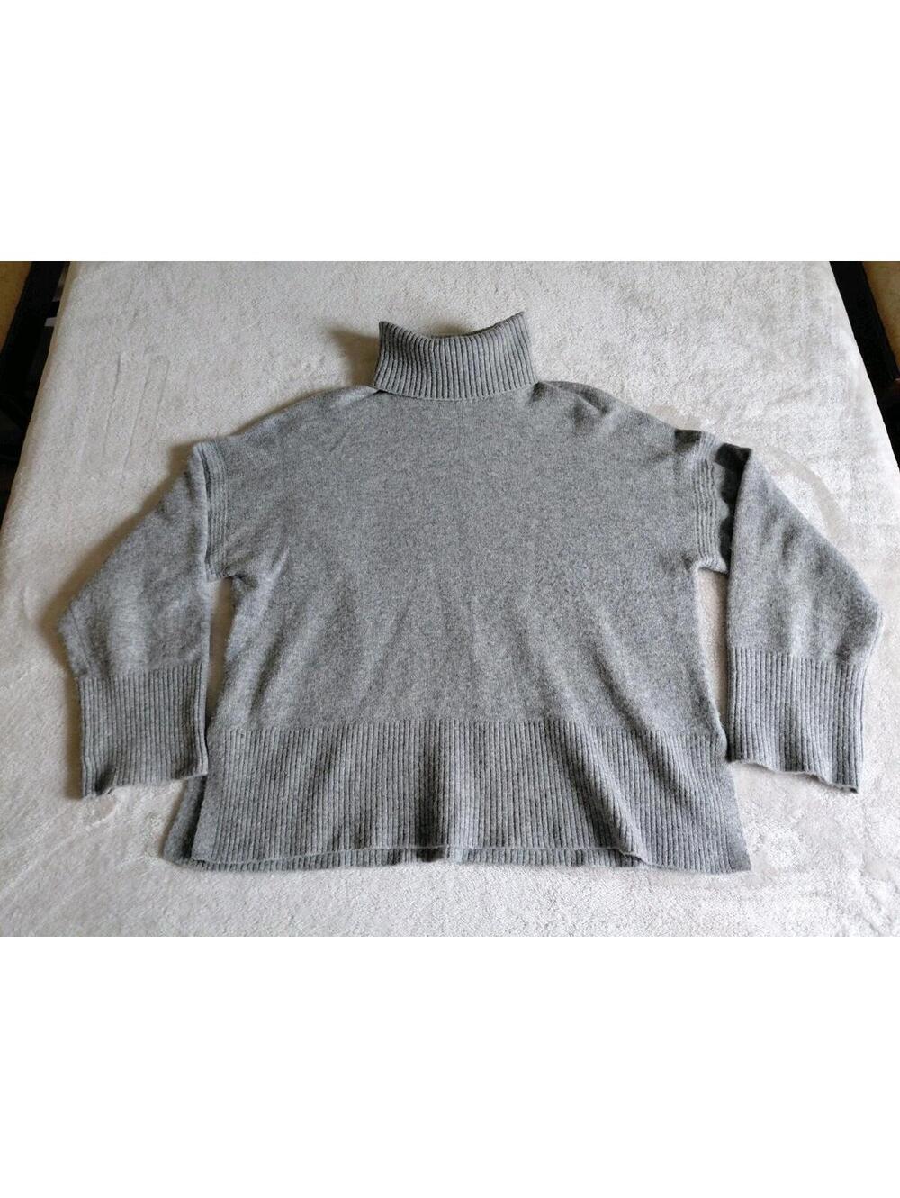 J. Crew Turtleneck Womens Sweater Supersoft Yarn Wool Alpaca Size Medium Gray